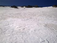 in discesa sul versante nord-nord ovest