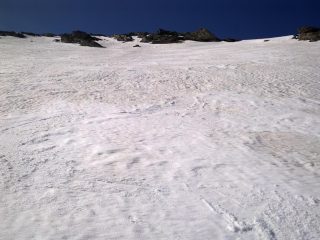 in discesa sul versante nord-nord ovest