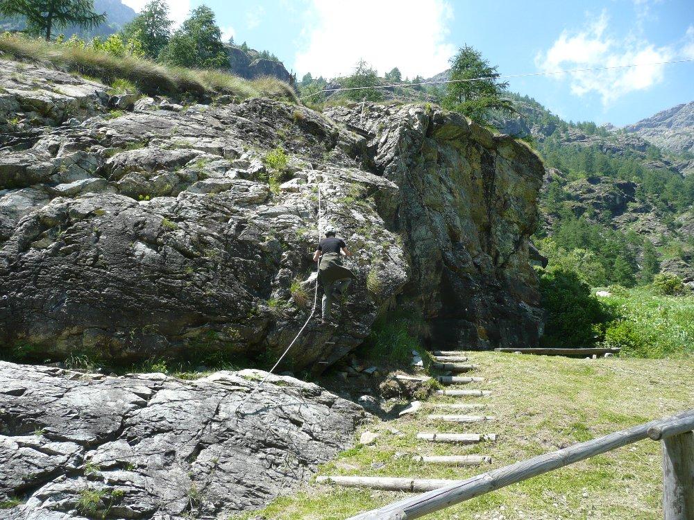 Il masso con la ferrata