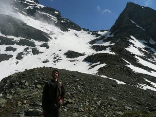 Dal colle del Rothorn verso il colle quota 2852 m.