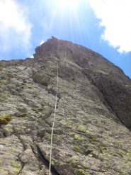 Chiara sul tiro finale verso la vetta