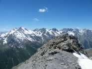 la vetta con alle spalle la punta Ramiere