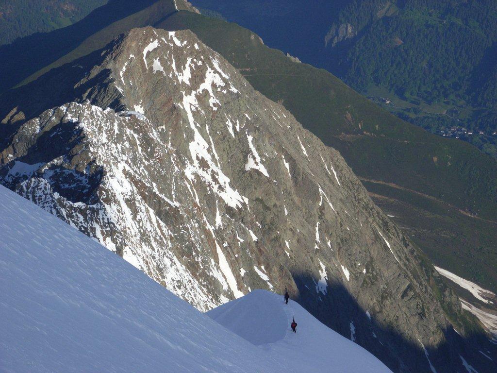 in salita sull'aerea cresta