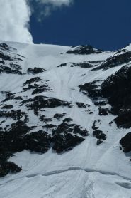 la traccia di salita