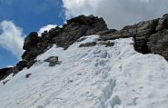 I pochi metri finali su roccia