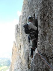 Traverso che conduce alla cengia