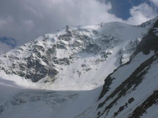 la parete dal bivacco