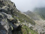 tratto del sentiero finale verso la cima