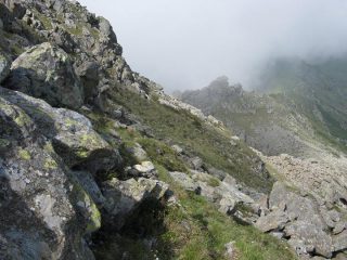tratto del sentiero finale verso la cima