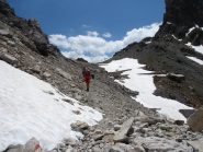 scendendo dal Colle Oserot