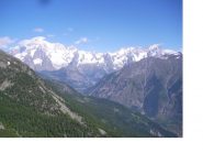 Il massiccio del Bianco dalla Pouignenta..