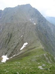 La cresta vista dalla quota 2464