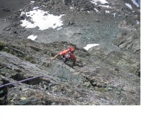 Paolo sulla via normale al Pic du Pelvat...