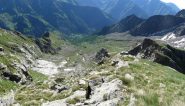 il vallone dove si svolge l'itinerario da quota 2700