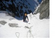 Paolo all'uscita dalla Goulotte...