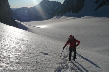 In salita verso il Col des Ecrins