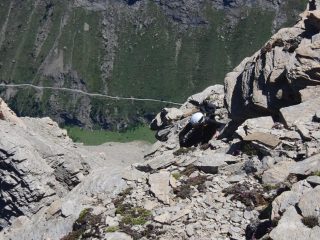 Sullo sperone dopo l'intaglio