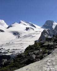 Stralhorn e Rimpfischorn dalla Britannia Hutte