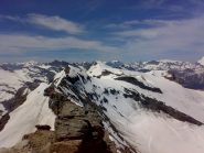 la cresta per la Busson-Galisia dalla vetta: sempre spettacolare.