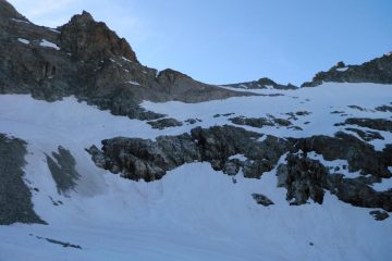 Il tratto sul ghiacciaio de la Temple
