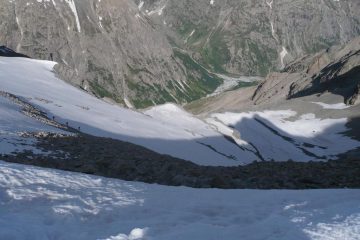 Dal Col de la Temple verso il percorso di salita