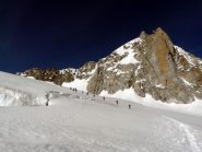 Avvicinamento, sotto la cuspide della Tour Ronde