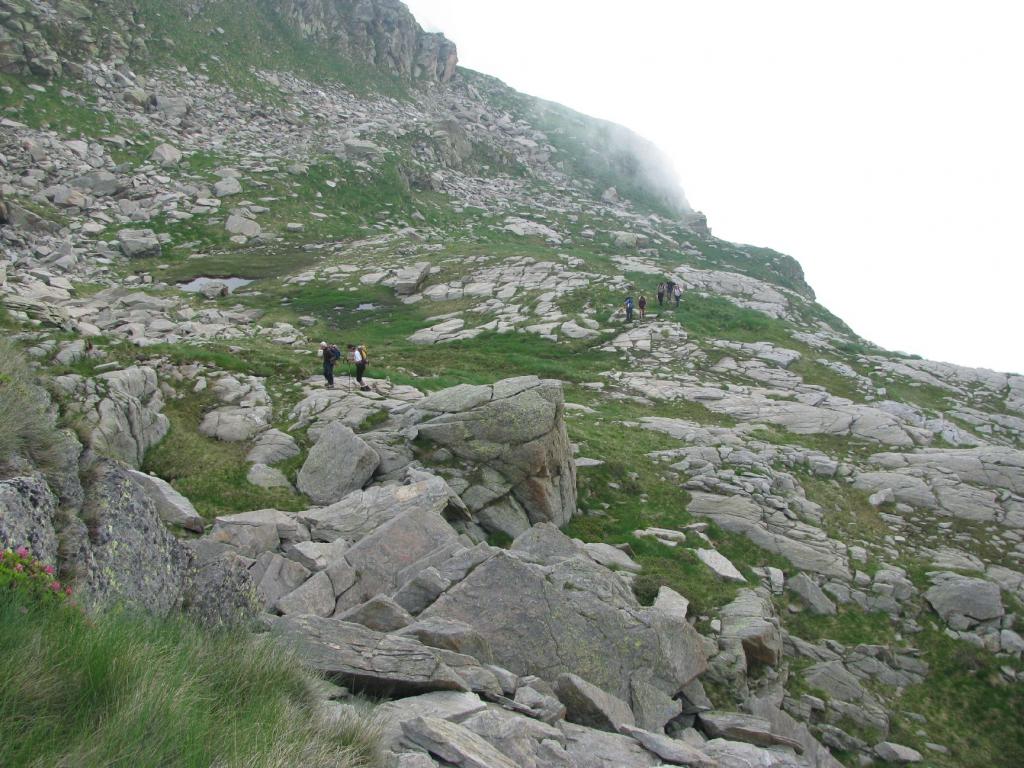 In salita verso il Colle del Rosso