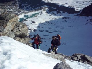 Davide e Franco vicino alla vetta
