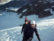 Luca e Franco all' uscita del lungo traverso