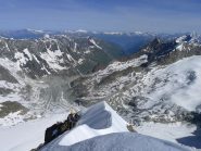 discesa per l'arete du Coeur