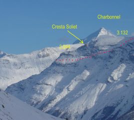 It. discesa sotto cresta Soliet dalla P.te Pignes