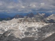 03 - dal Piz Boé vista sul massiccio del Sella e sul versante sud delle Odle