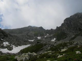Punta del Lago sud, a destra il colletto.