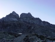 Le punte della Corna con l'intaglio che le separa