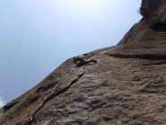 Pierre su uno dei pochi riposi dell'orecchio