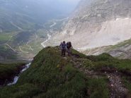 panorama in val ferret durante la salita