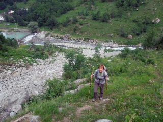 pendio oltre il canalone