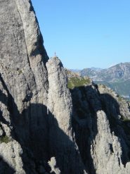 Il Sigaro Dones, fotografato dal sentiero di rientro ai Resinelli 