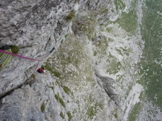 l'uscita del 4 tiro, la seconda sezione del diedro