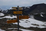 L’arrivo al colle e le varie possibili vie di ritorno