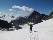 sul ghiacciaio del Collerin, Bessanese sullo sfondo