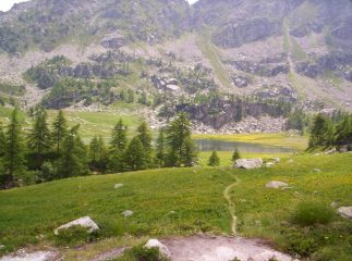 in arrivo al lago