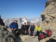 foto di gruppo al Colle dell'Agnello Sud
