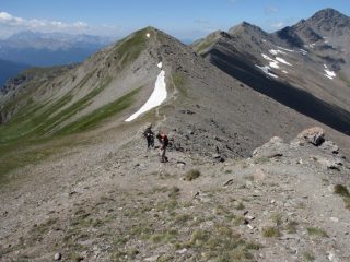 sul costone di salita