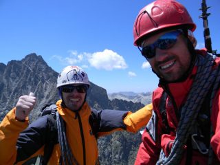 in punta,sullo sfondo Corno e monte stella N/E