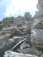 risalita in cresta prima dell'ultimo tratto