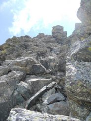 risalita in cresta prima dell'ultimo tratto