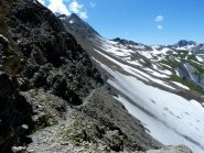 sentiero che dal col Chavanne va al Col de la Seigne