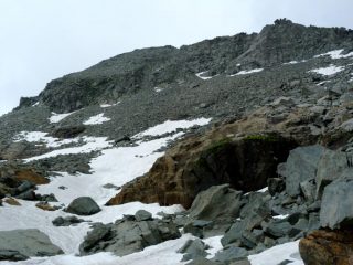 pietraia da cui siamo scesi direttamente dalla punta