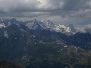 dalla vetta il mont Dolent